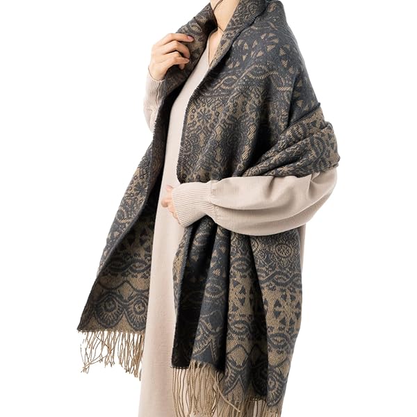 Amazon | GERUNSI カシミヤスカーフ レディース オーバーサイズ